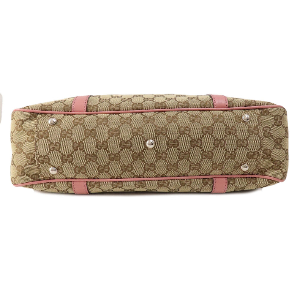 Gucci GG Twins Tote bag beige monogram canvas pink leather - Picture 4 of 11
